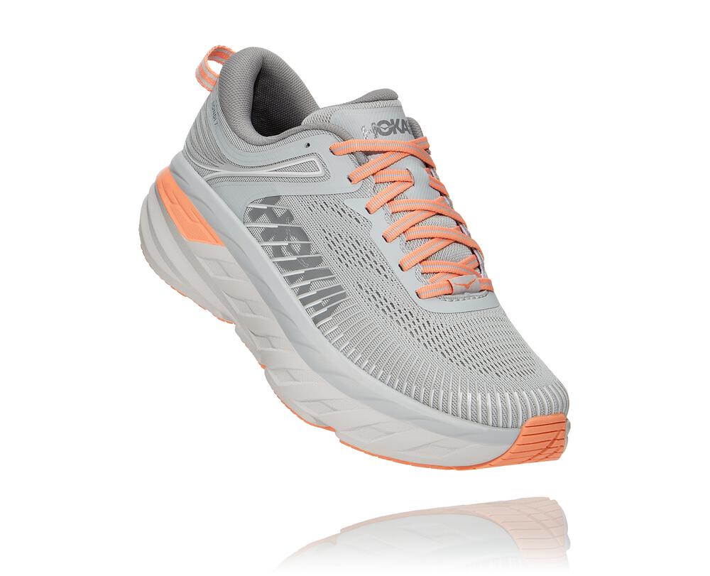 Hoka One One Bondi 7 Moški Čevlji Siva / Oranžna SI-240965V